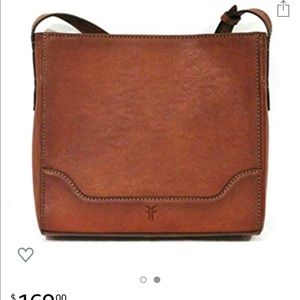 FRYE messenger crossbody top zip cognac